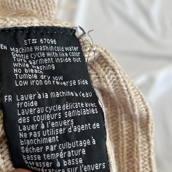 Revamped Cozy Tan Knit Cardigan size large - Picture 6 of 6